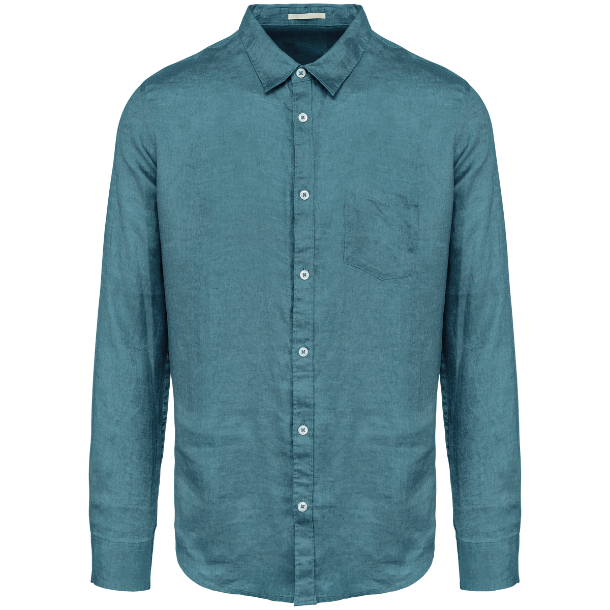 Klassisches Leinenhemd in Adriatic Blue – Produktansicht