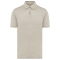 Strickpolohemd aus Leinen in Linen Sand