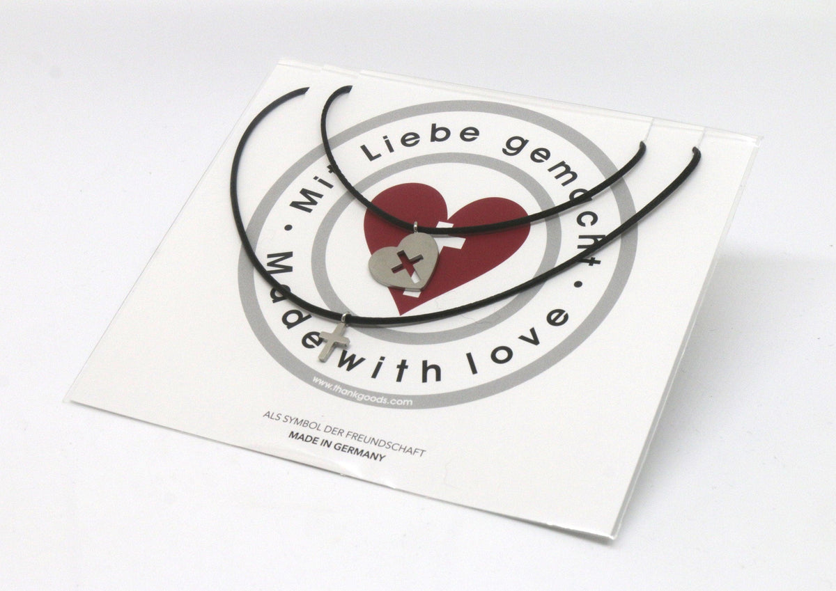 Thankgoods Freundschaft-Schmuckset Kreis/Kreuz für 2 Menschen die Ihre Liebe auf eine ganz besondere Art teilen möchten!