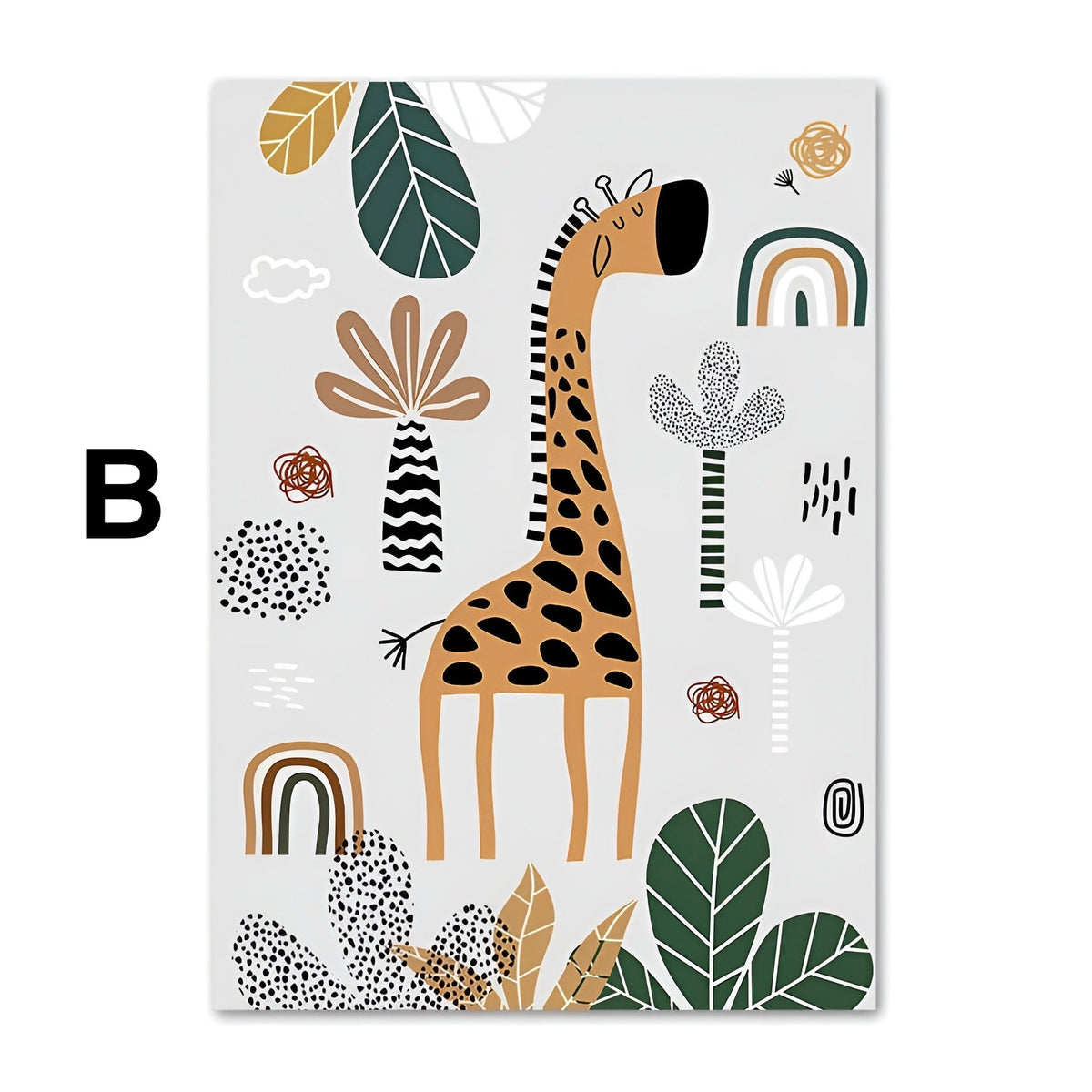 Poster Kinderzimmer Tiere Dschungel Wald · Name Personalisiert · Kinderzimmer Bilder · Wand Deko · Kunst Druck · Deko Print · ohne Rahmen