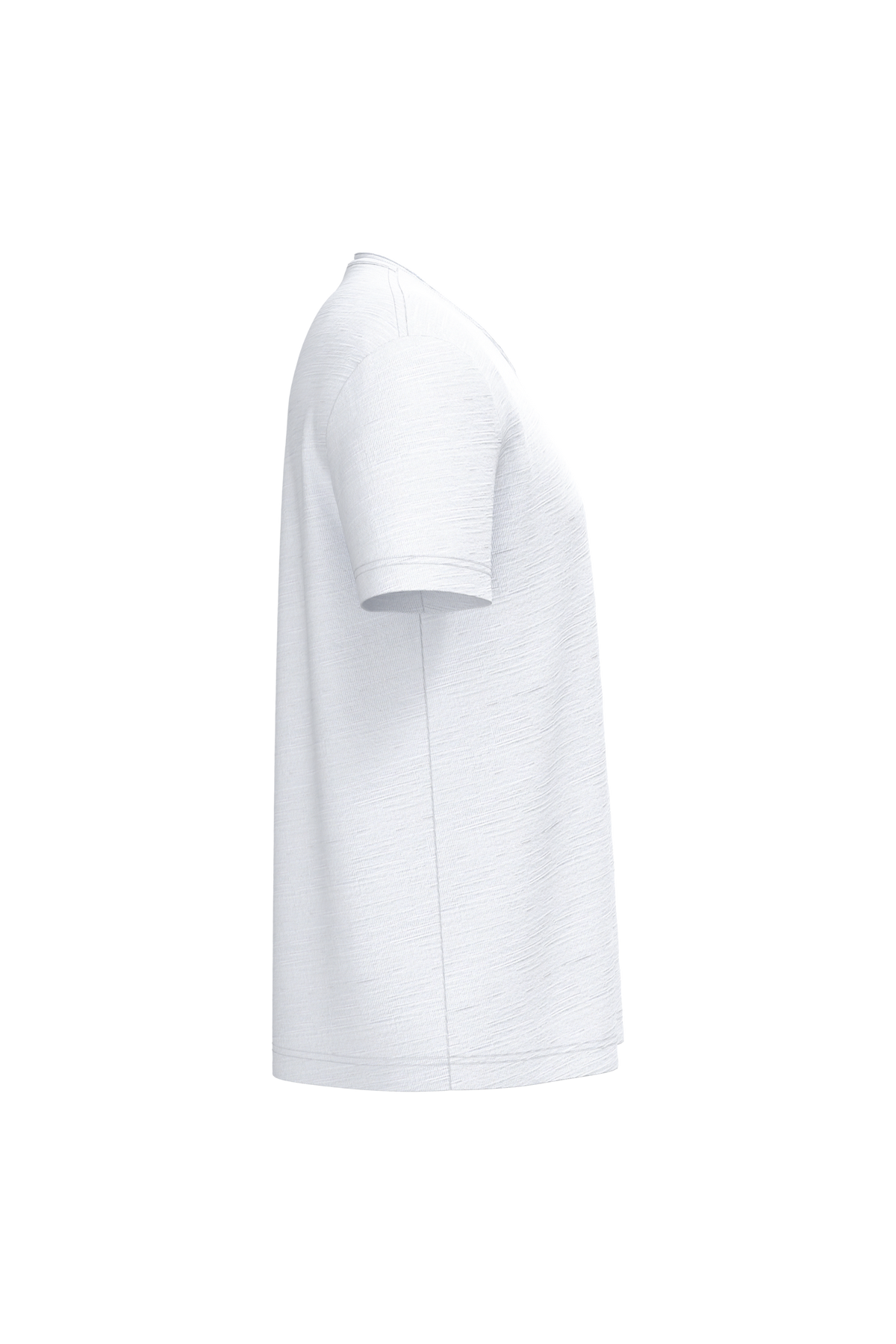 Slub-T-Shirt aus Bio-Baumwolle mit V-Ausschnitt – originale Produktansicht