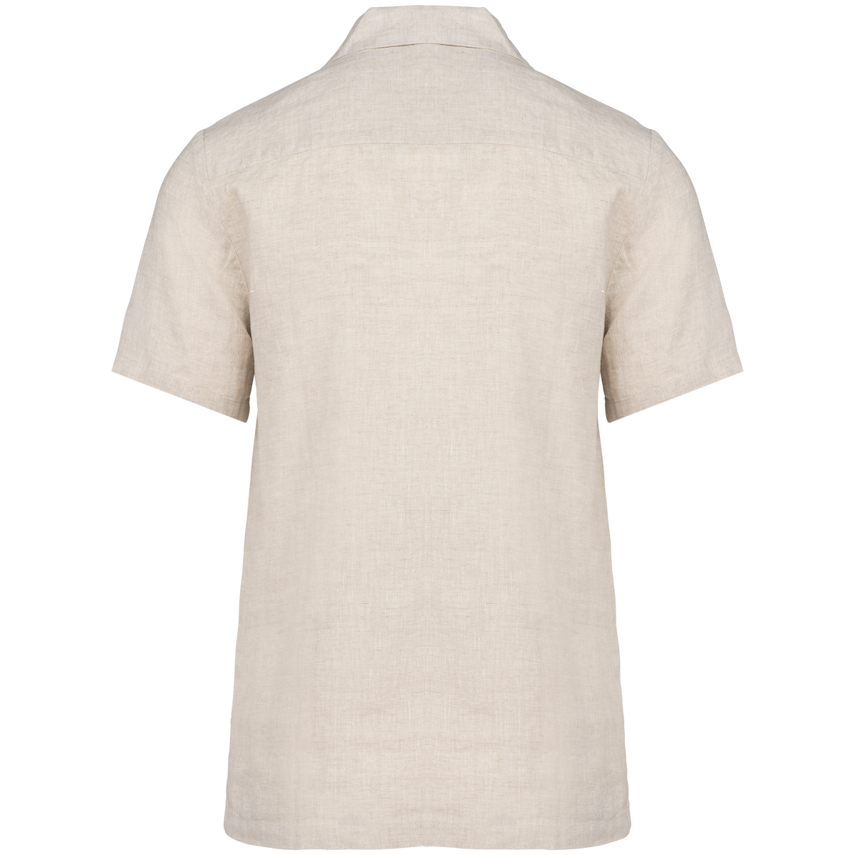 Leinen-Kurzarmhemd mit Bowlingkragen – originale Produktansicht